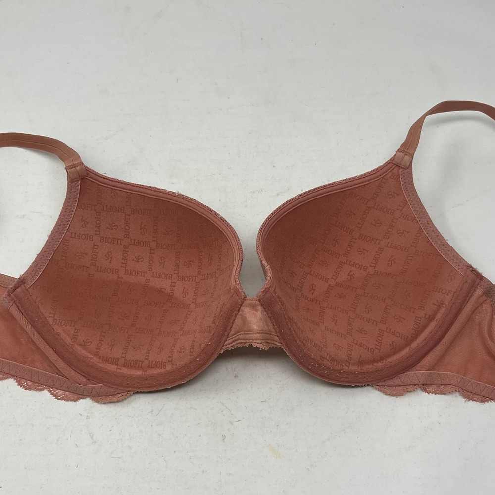 Victorias Secret BioFit Demi Uplift Bra 34C Rose Lace Underwire 231060-H11-4